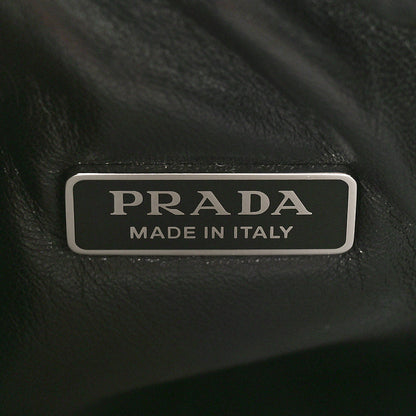 Prada Nappa Soft Padded Small Double Handled Shoulder Bag Black 6 of 8