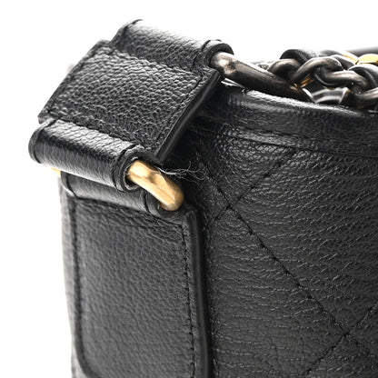 Chanel Patent Goatskin Quilted Medium Gabrielle Hobo Black 14 of 16