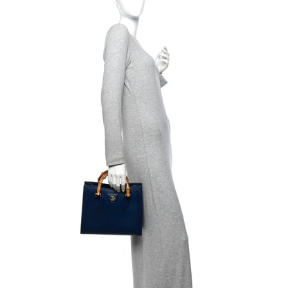 Gucci Textured Dollar Calfskin Web Small Diana Tote Bag Royal Crop 2 of 11