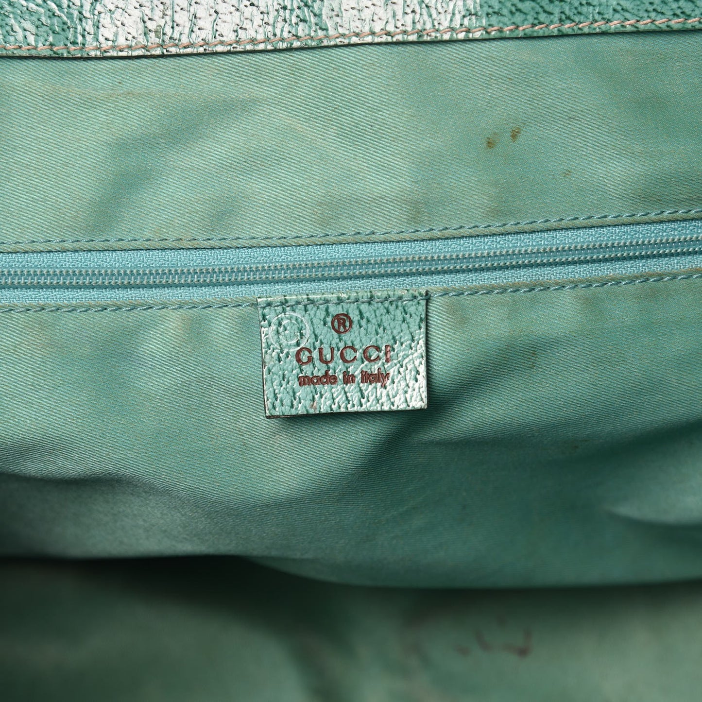Monogram Small Tote Turquoise