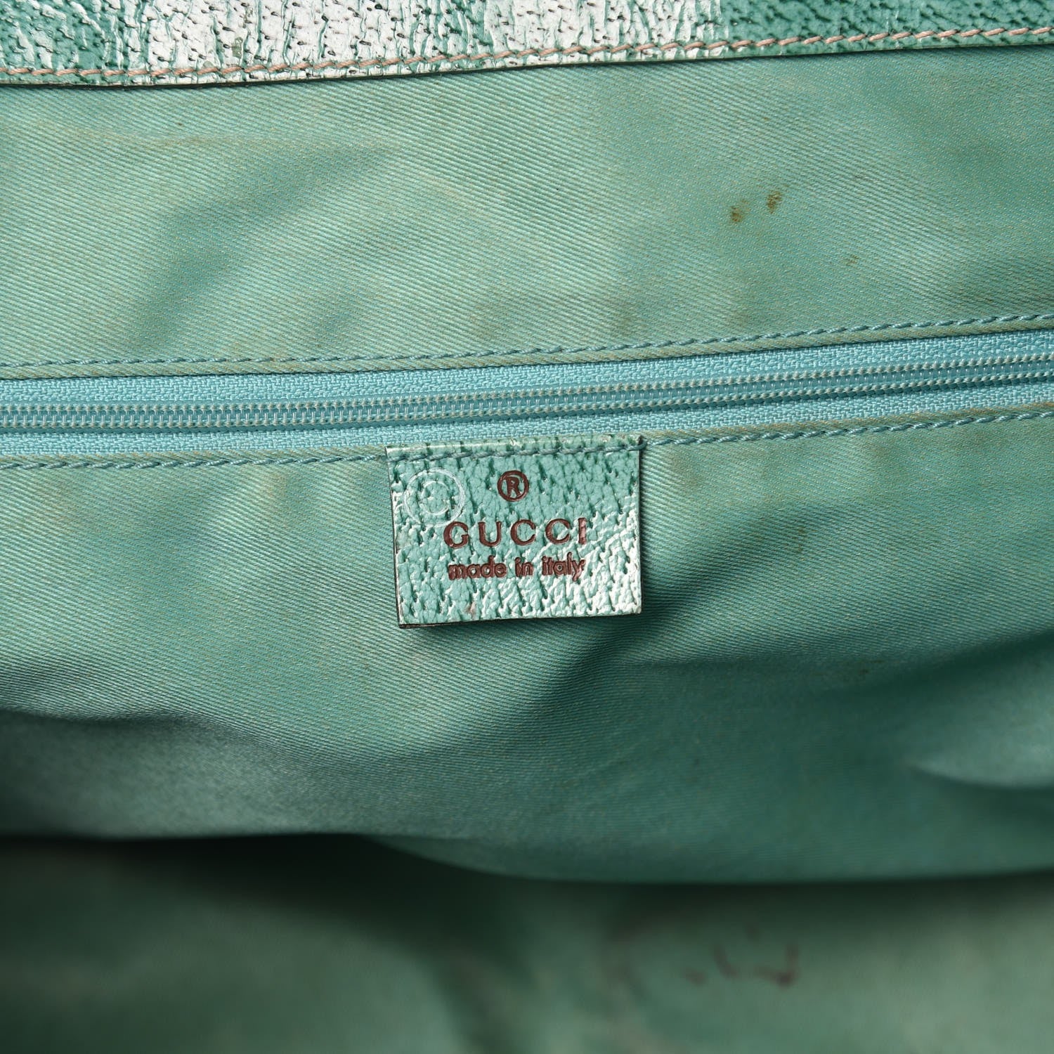 Gucci Monogram Small Tote Turquoise 6 of 19
