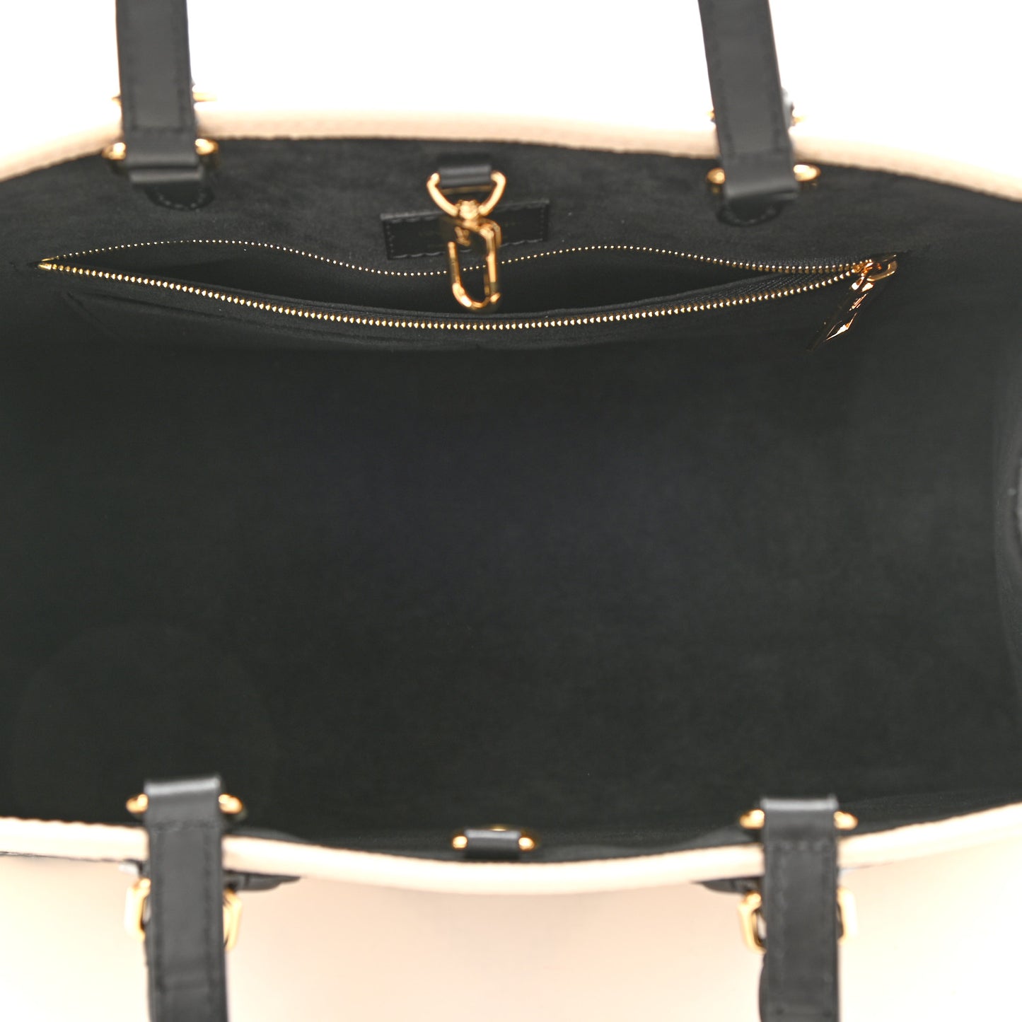 Empreinte Monogram Giant Broderies Onthego MM Cream Black