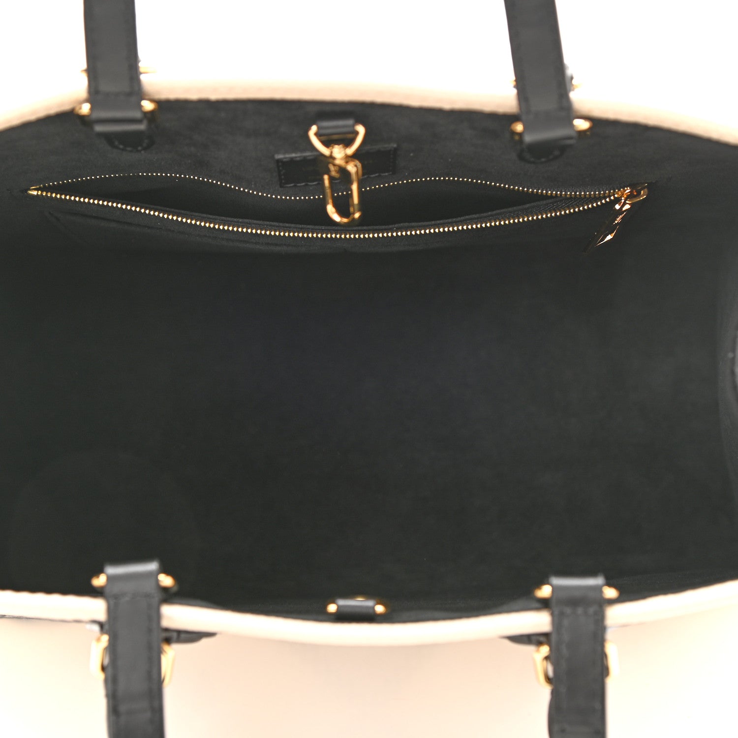 Louis Vuitton Empreinte Monogram Giant Broderies Onthego MM Cream Black 5 of 9