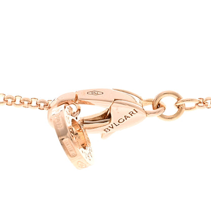 Bulgari 18K Rose Gold Diamond Small B.Zero1 Pave Pendant Necklace 4 of 6