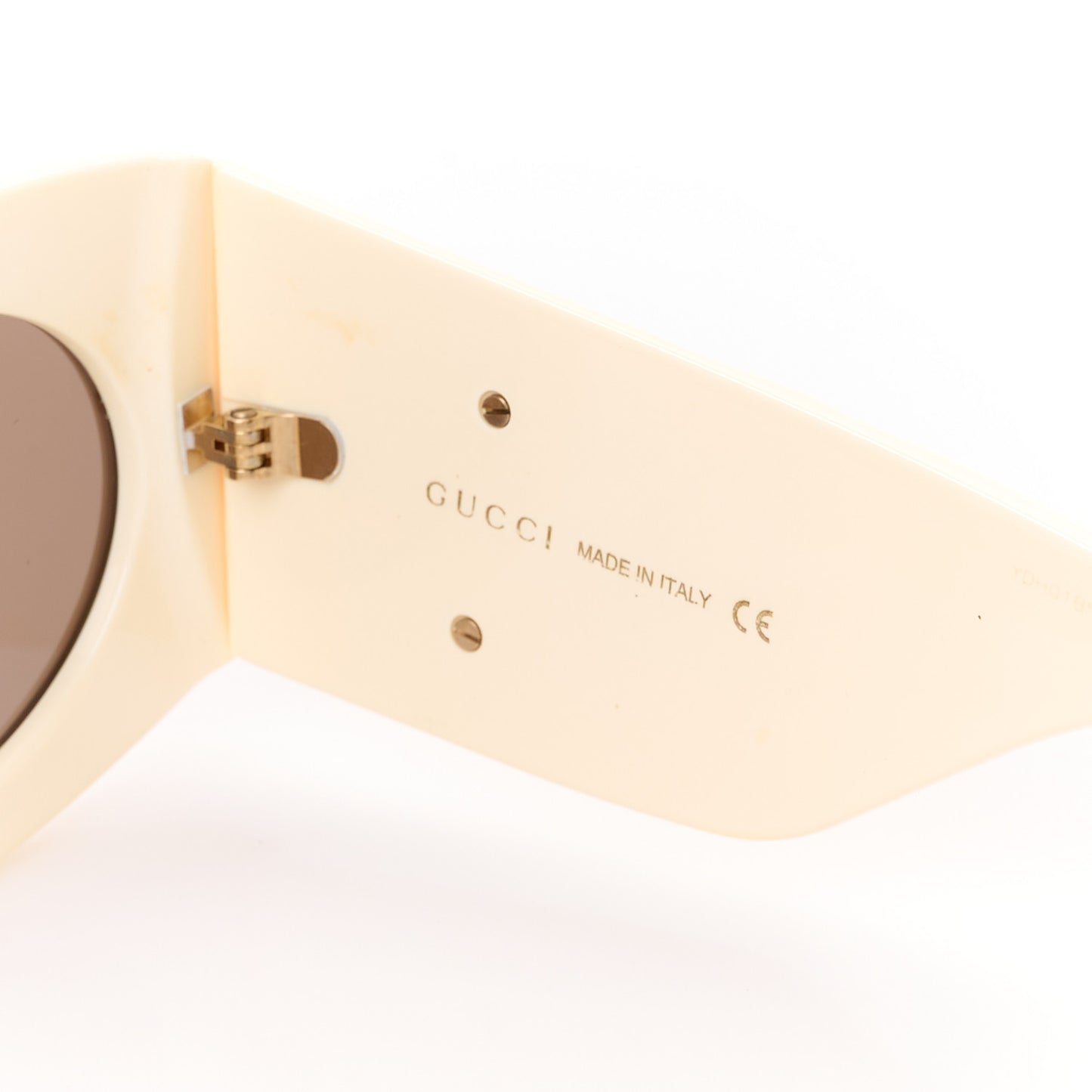 Acetate Frame GG Marmont Logo Sunglasses GG0810S Ivory