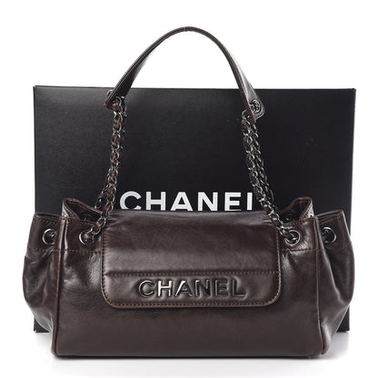 Chanel Lambskin Lax Accordion Flap Marron Fonce 18 of 18