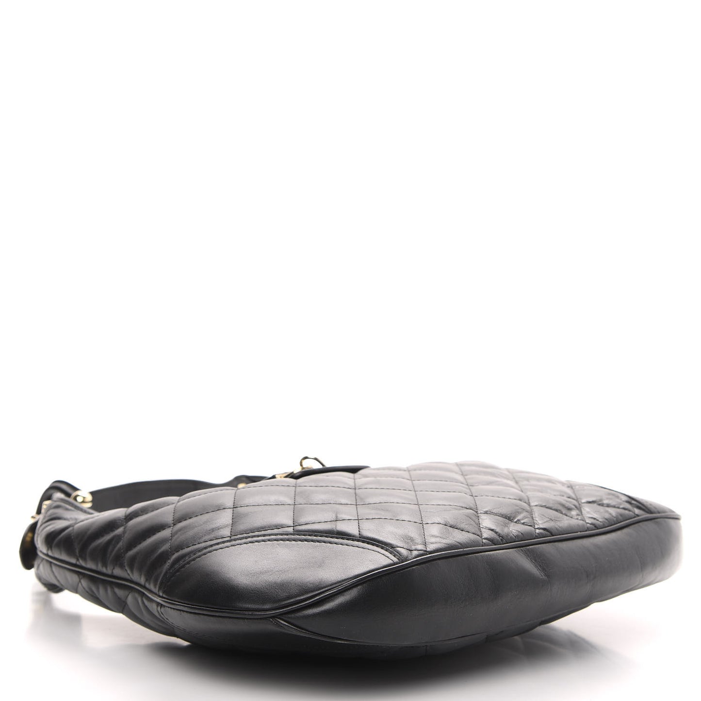 Calfskin Quilted Brook Hobo Black