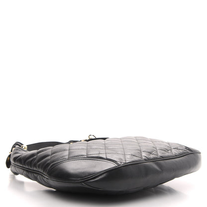 Burberry Calfskin Quilted Brook Hobo Black 4 of 11