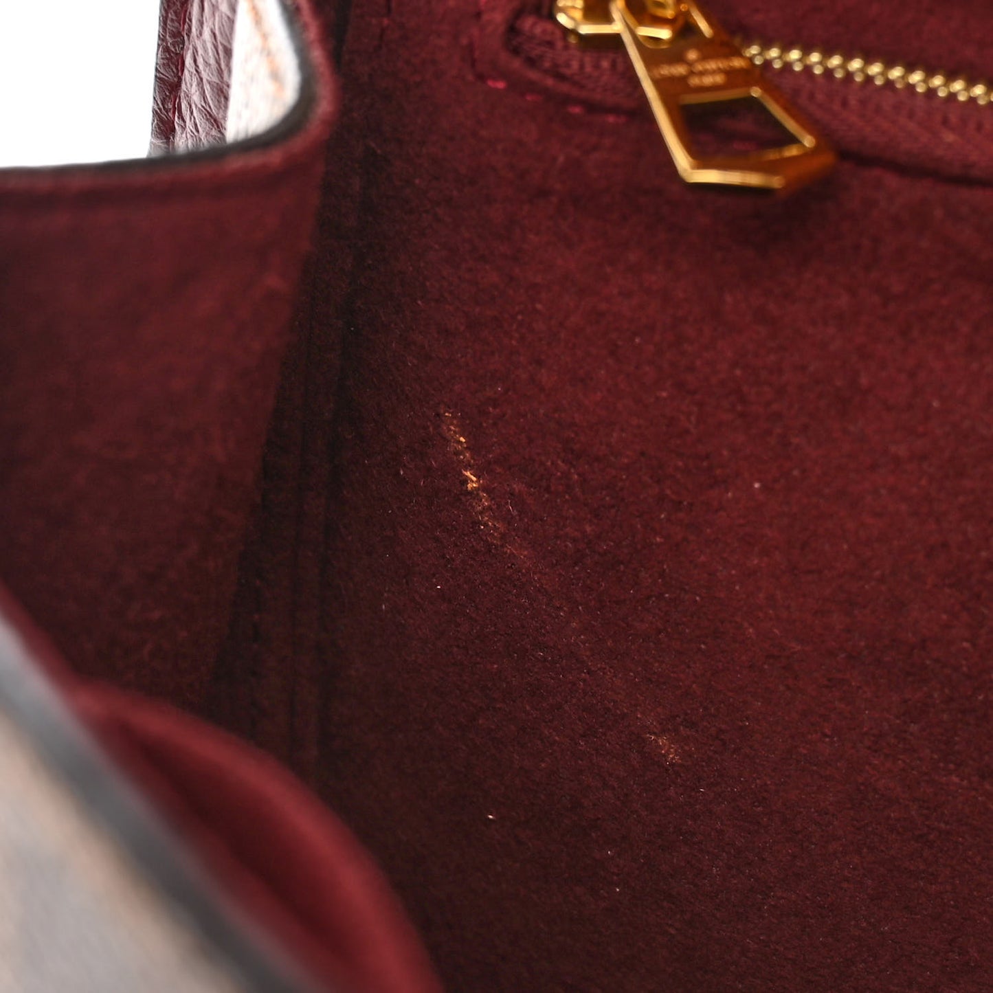Damier Ebene Cuir Taurillon Wight Bordeaux