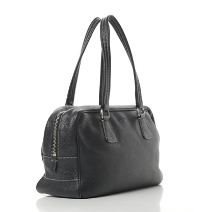 Prada Vitello Daino Bowler Black 3 of 14