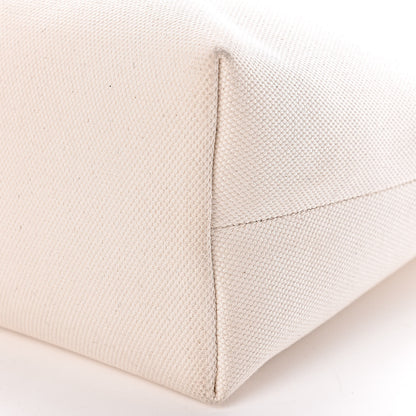 Celine Canvas Calfskin Horizontal Cabas Natural Tan 9 of 9