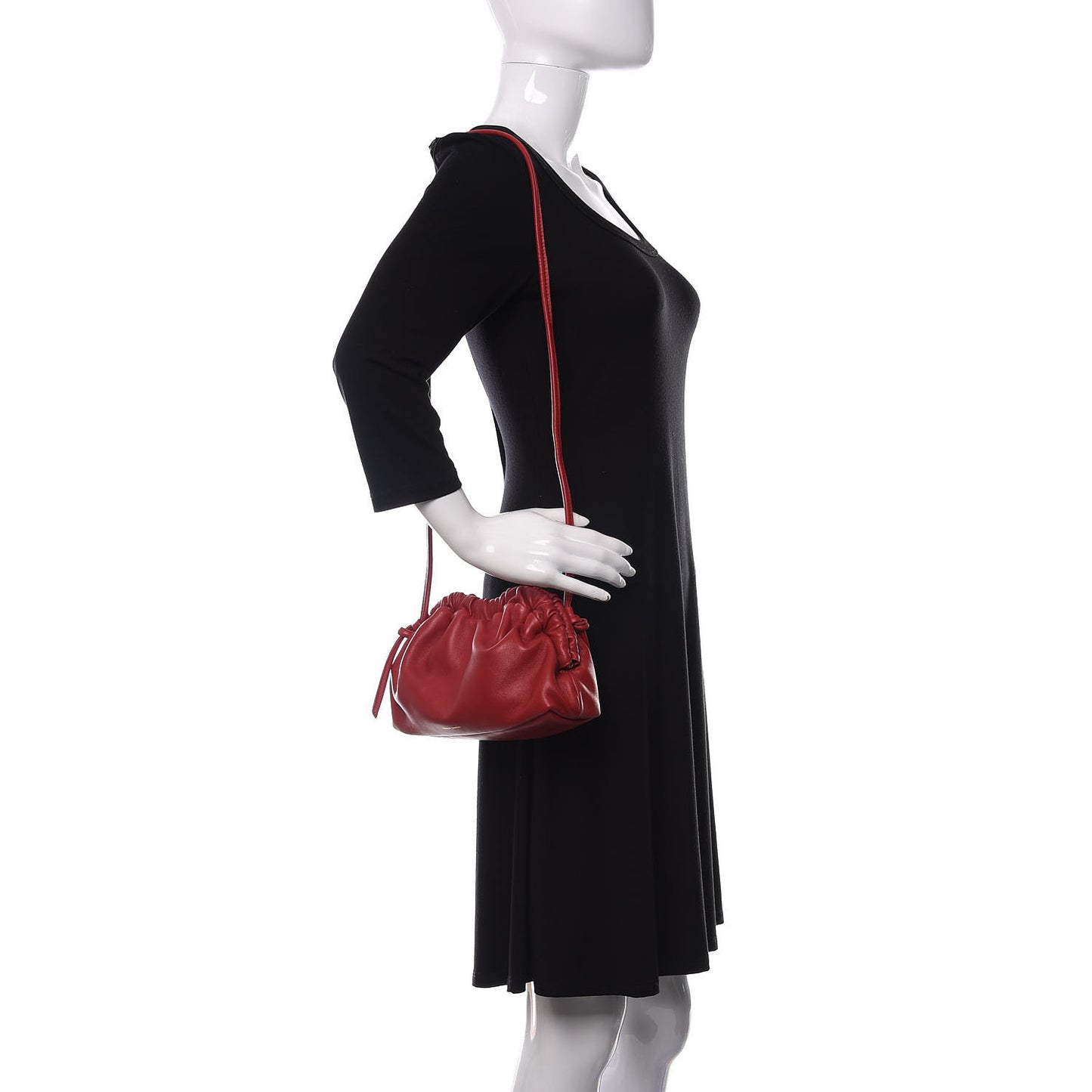 Lambskin Mini Cloud Clutch Flamma