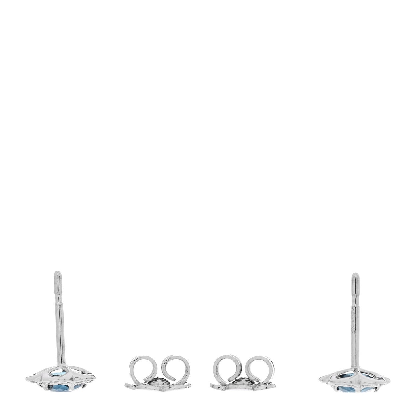18K White Gold Diamond Blue Topaz Figlia Dei Fiori Earrings