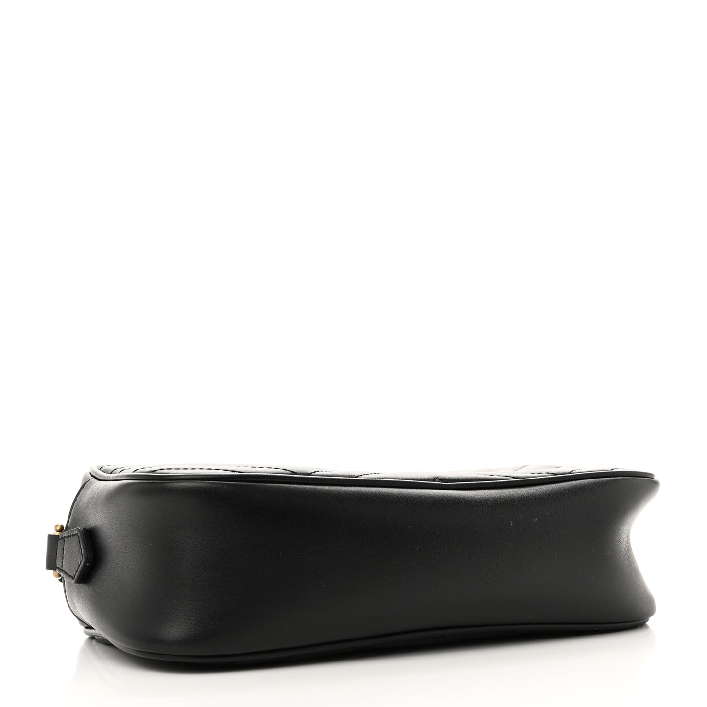 Calfskin Matelasse Small GG Marmont Chain Shoulder Bag Black
