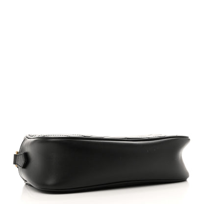 Gucci Calfskin Matelasse Small GG Marmont Chain Shoulder Bag Black 4 of 10