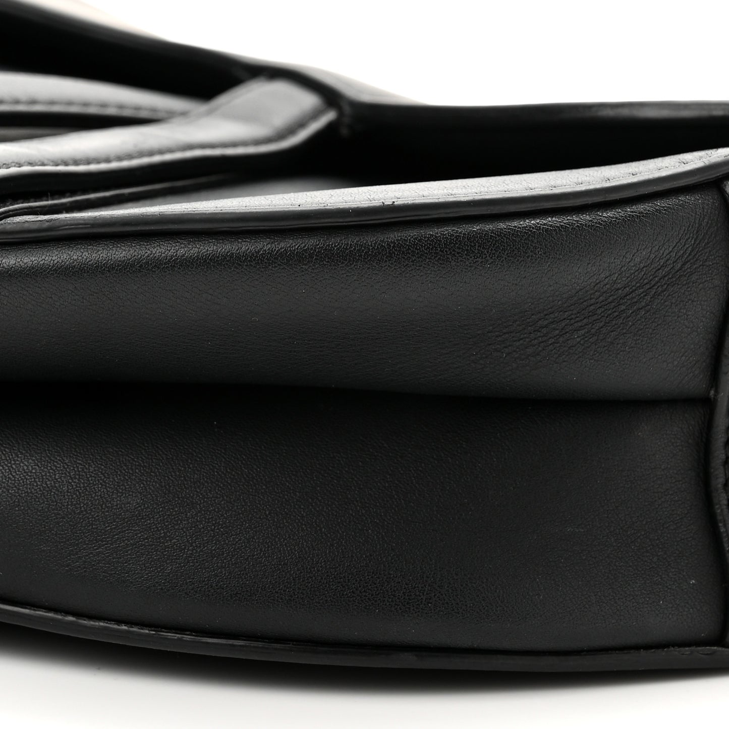 Ultra Matte Calfskin Saddle Bag Black