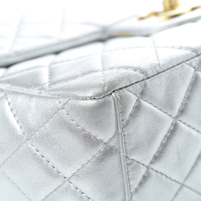 Chanel Metallic Lambskin Quilted Maxi Single Flap Silver 15 of 27