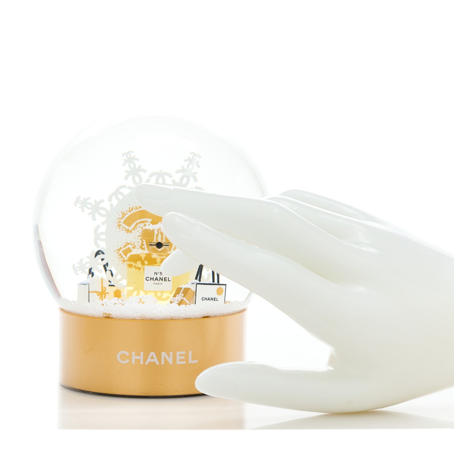 Chanel Glass N°5 Perfume Bottle Snow Globe 2 of 6