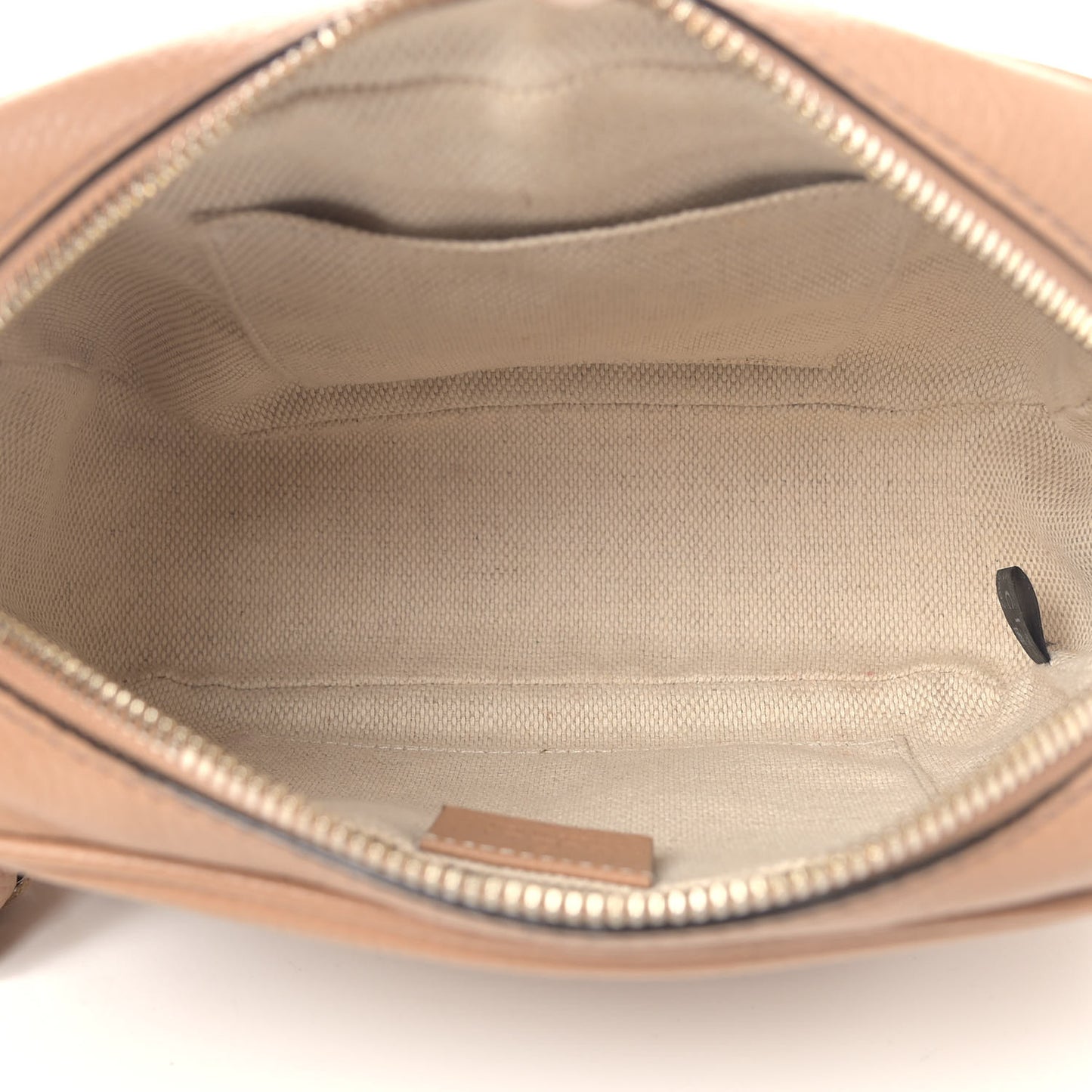 Pebbled Calfskin Small Soho Disco Bag Rose Beige