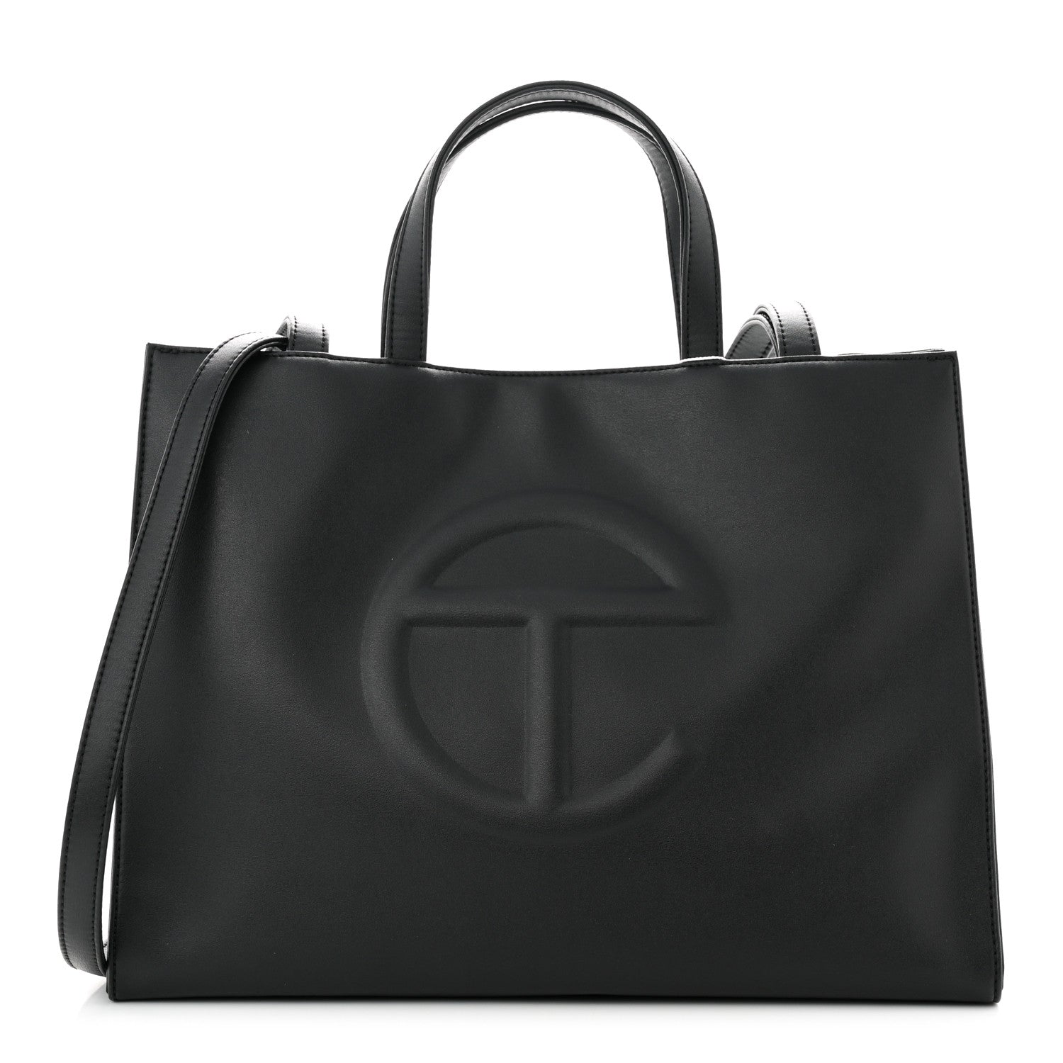Telfar Vegan Leather Medium Shopping Bag Black 1 of 10