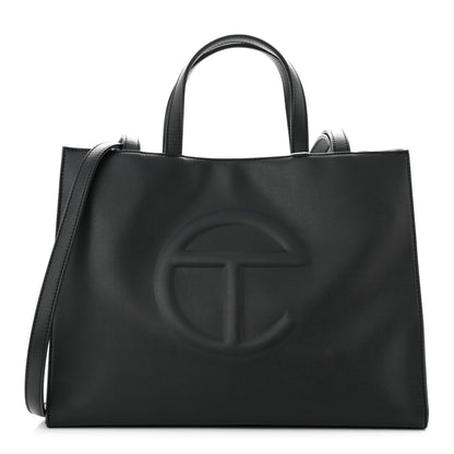 Telfar Vegan Leather Medium Shopping Bag Black 1 of 10