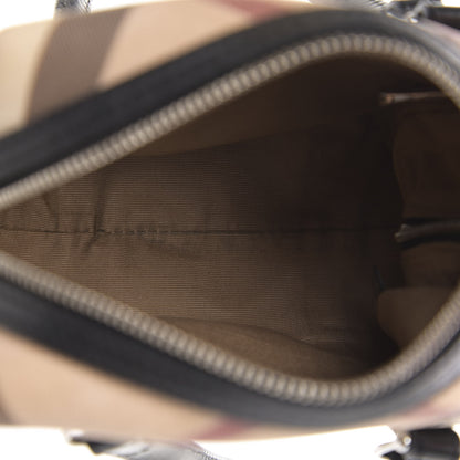 Burberry Patent Trim Nova Check Tote Black 5 of 16
