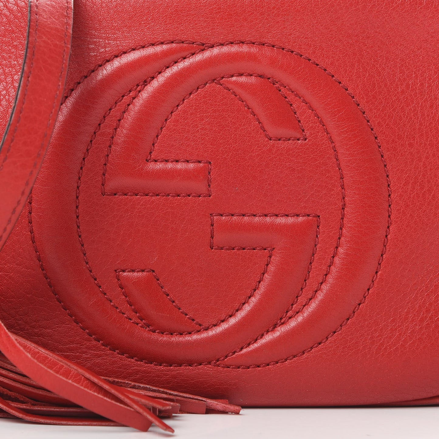 Pebbled Calfskin Small Soho Disco Bag Tabasco Red