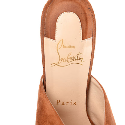 Christian Louboutin Veau Velours 110 Platform Mules 38.5 Cannelle 7 of 10