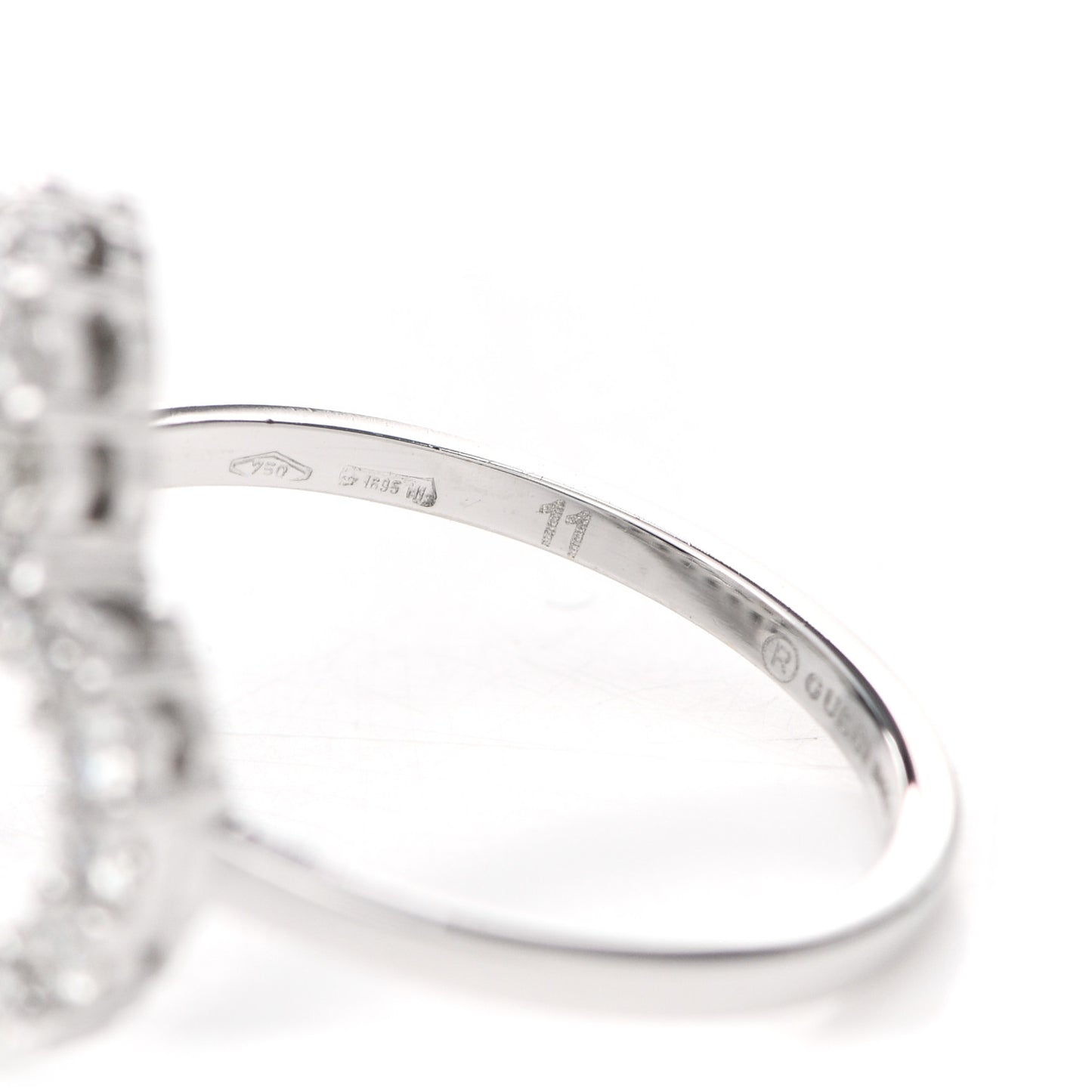 18K White Gold Diamond Heart Ring 50 5.5