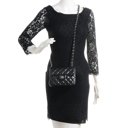 Chanel Lambskin Quilted Mini Square Flap Black 2 of 7