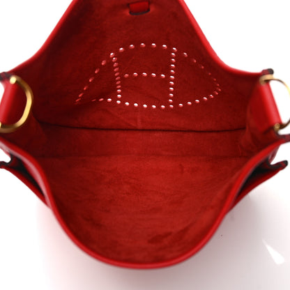 Hermes Taurillon Clemence Evelyne III PM Rouge De Coeur 5 of 8