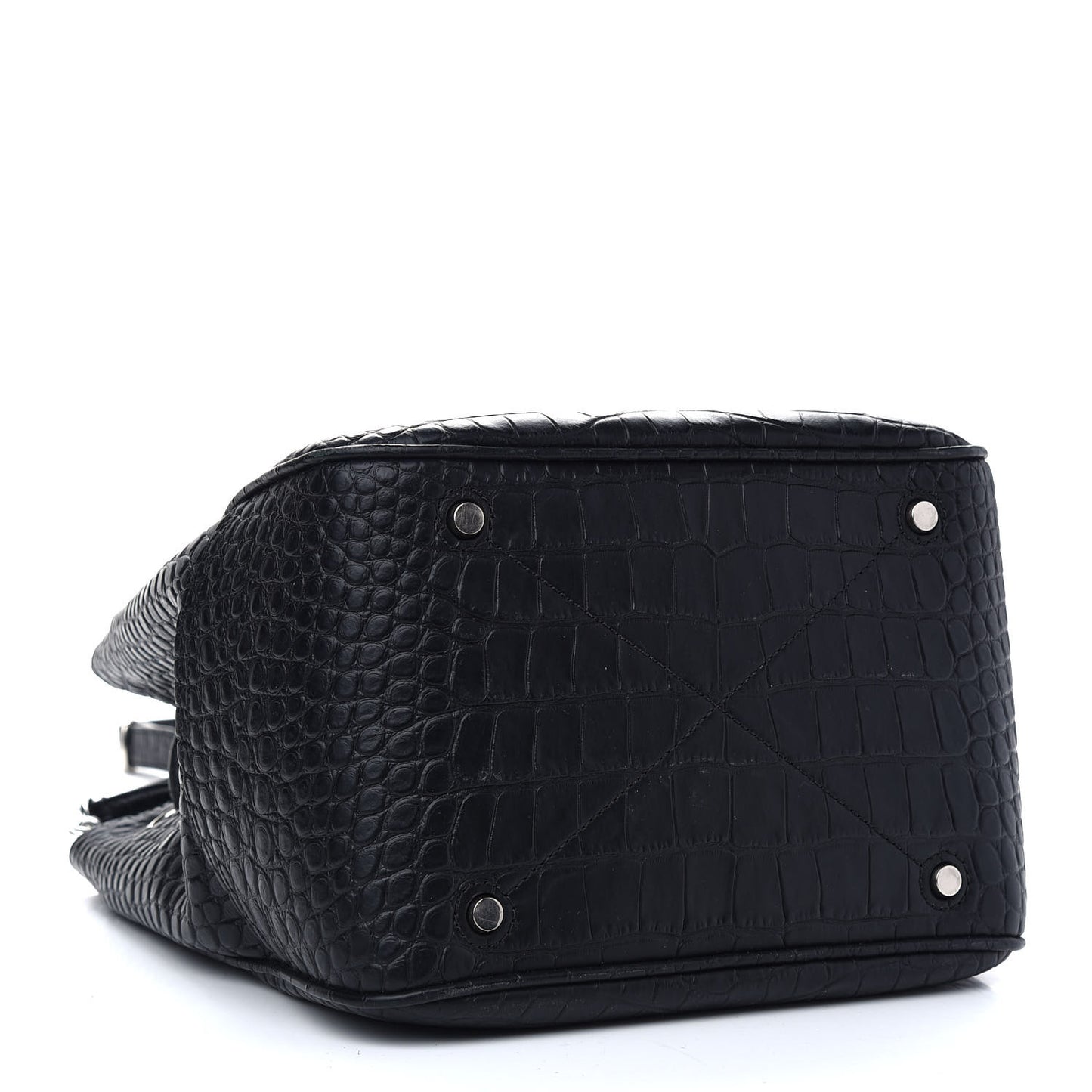 Crocodile Embossed Hampstead Black