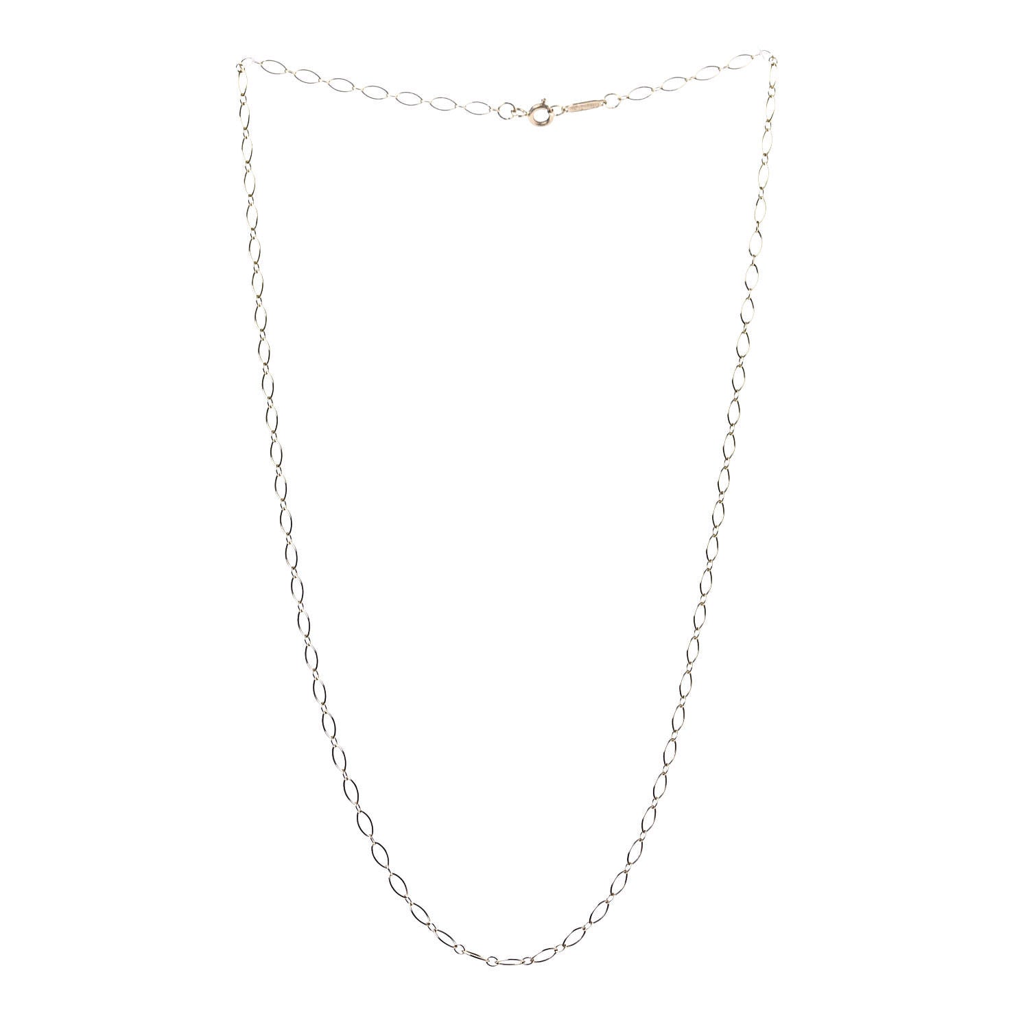 Tiffany 18K Yellow Gold Oval Link Chain Necklace 18" 3 of 5