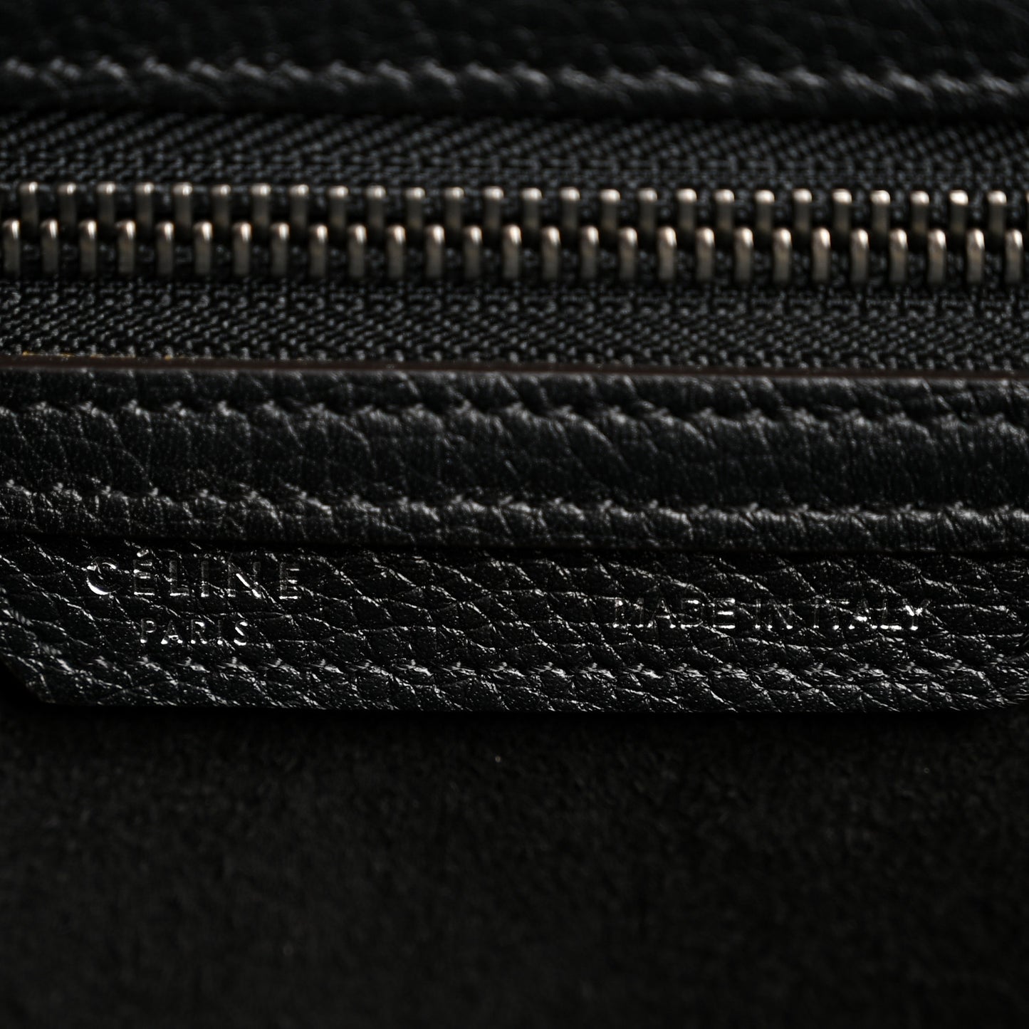 Drummed Calfskin Mini Luggage Black