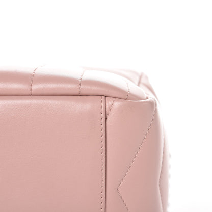 Saint Laurent Calfskin Y Quilted Monogram Small Loulou Bowling Bag Pale Pink 8 of 10