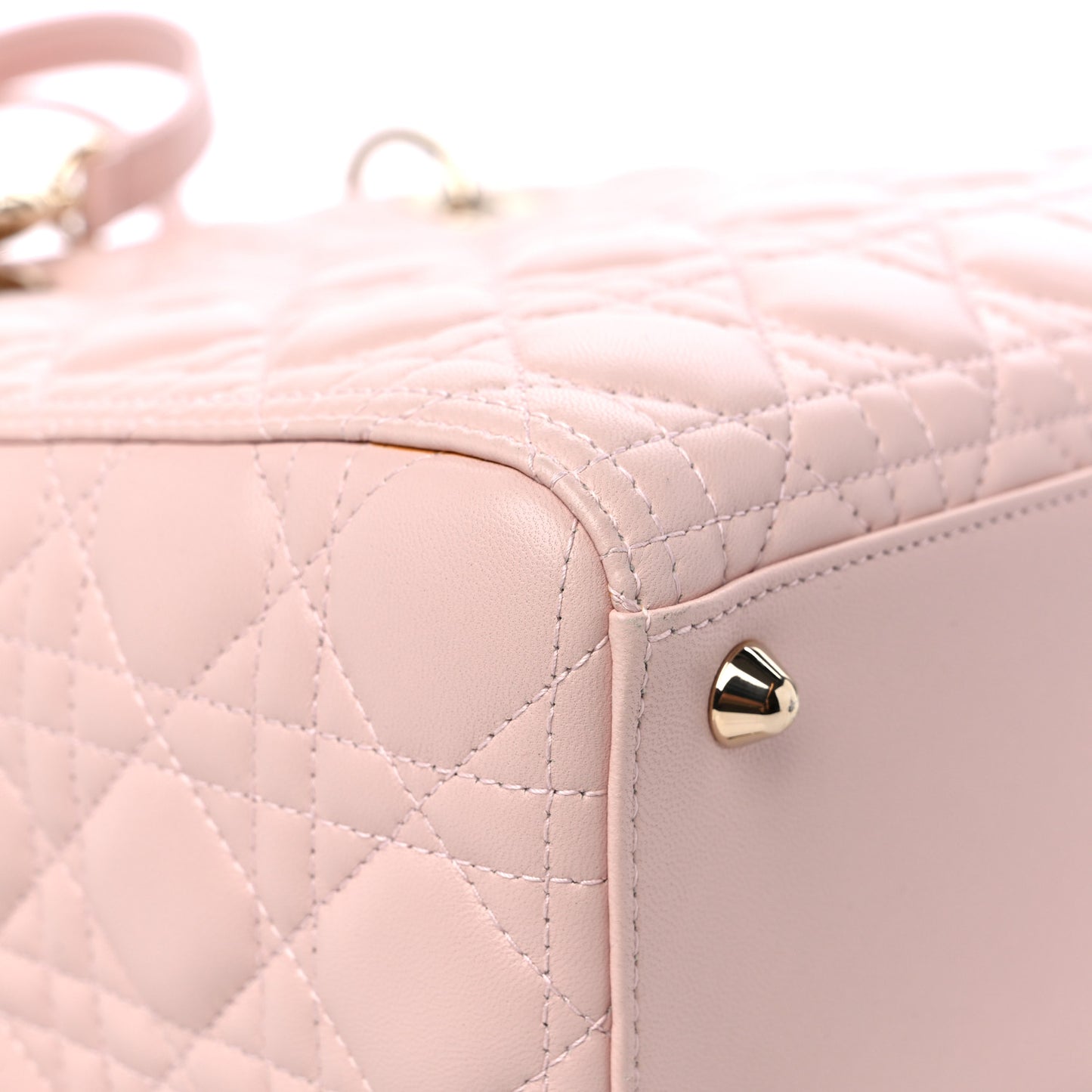 Lambskin Cannage Large Lady Dior Light Pink