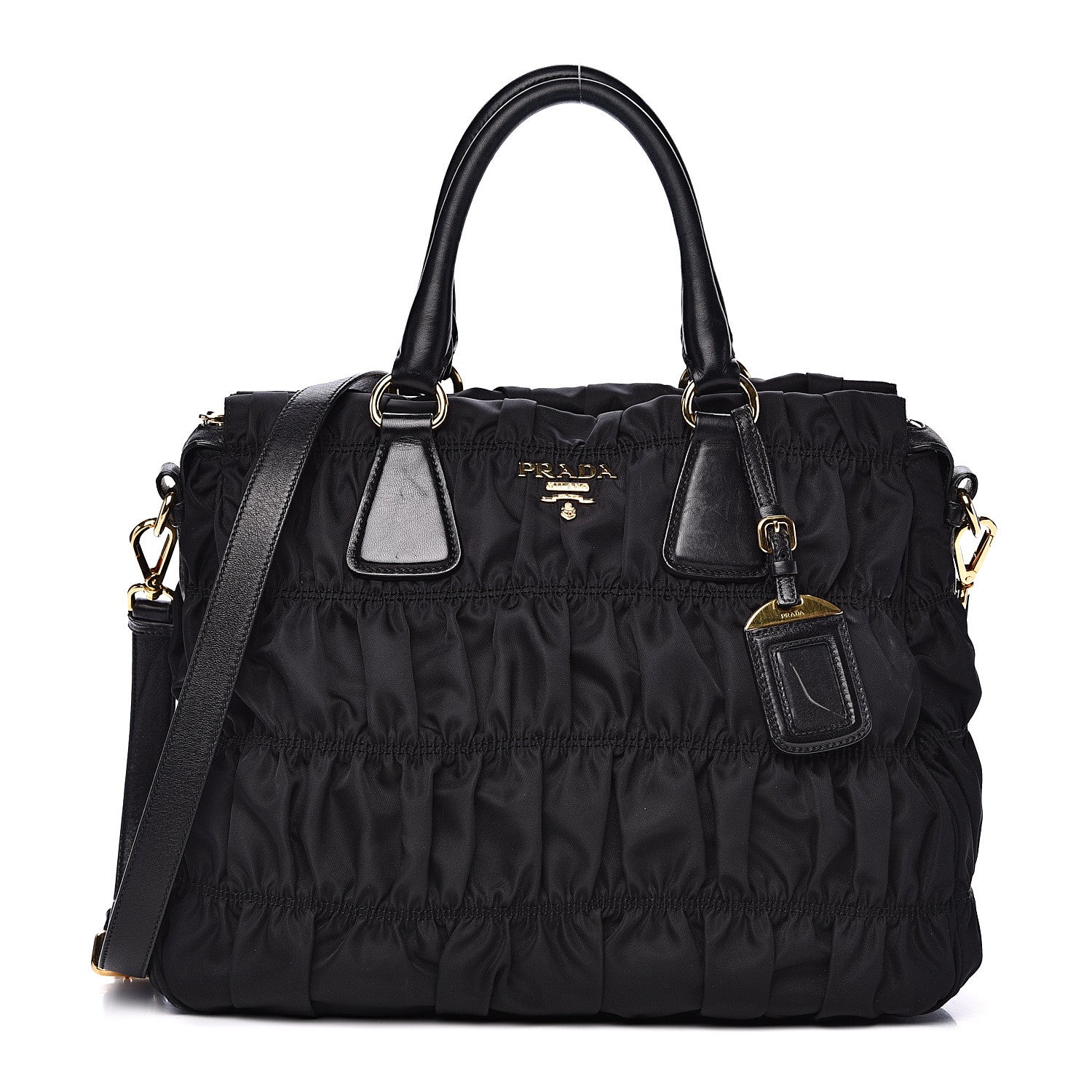 Prada Tessuto Nylon Gaufre Tote Black 1 of 13