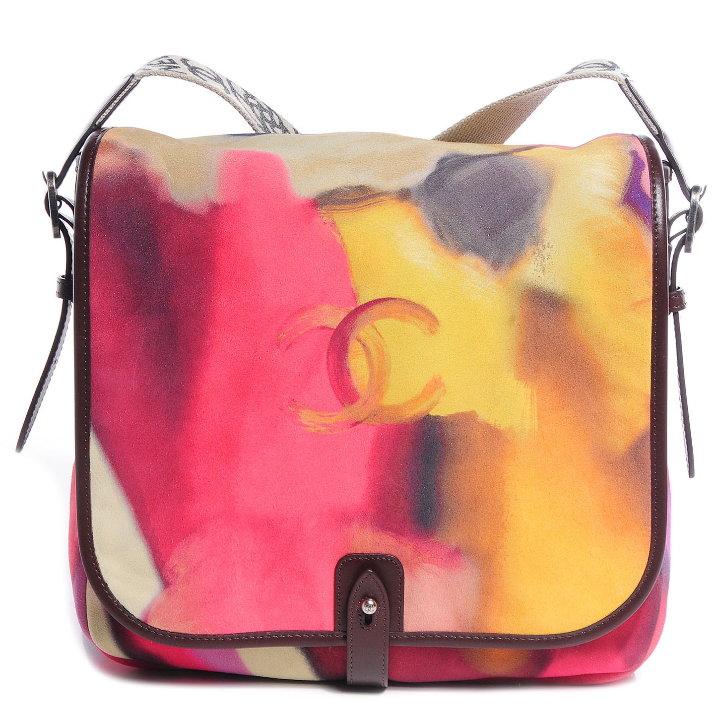 Printed Ultra Soft Lambskin Medium Flower Power Messenger