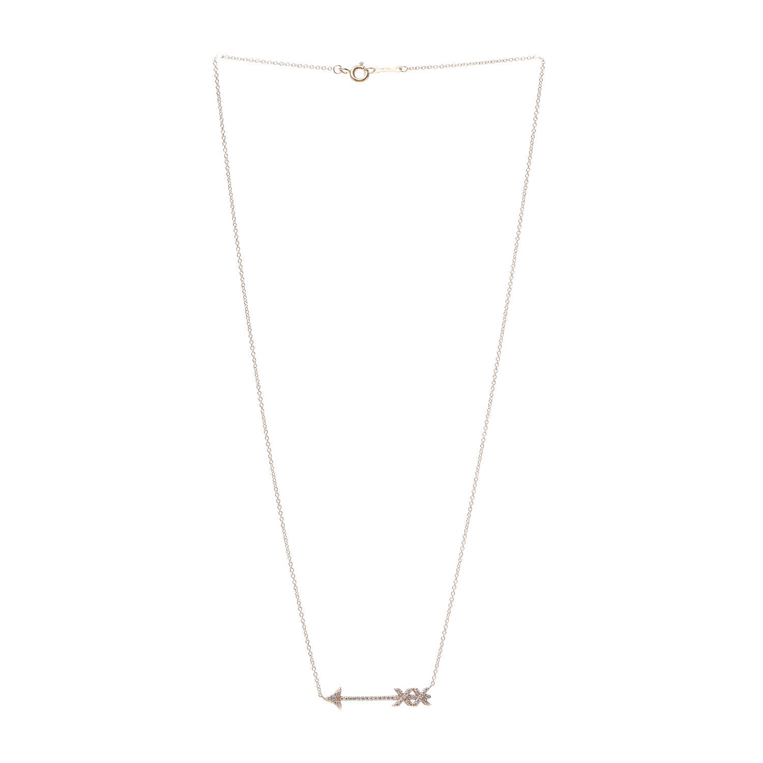 Tiffany 18K Rose Gold Diamond Paloma's Graffiti Arrow Pendant Necklace 3 of 6