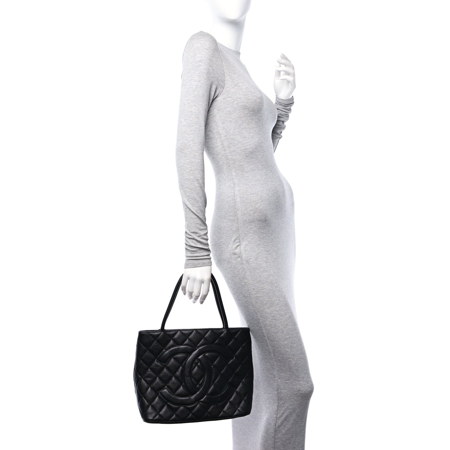 Chanel Caviar Quilted Medallion Tote Black 2 of 11
