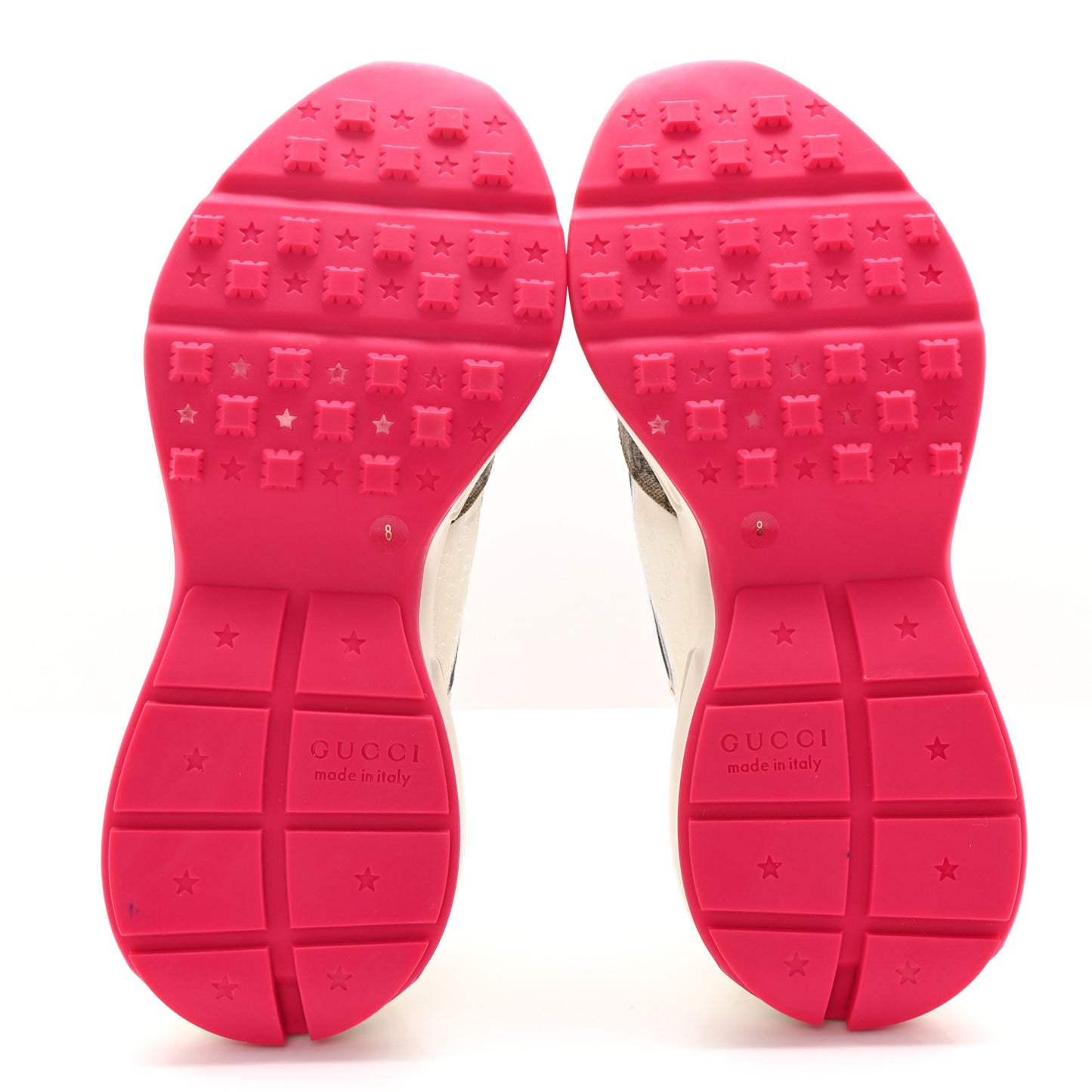 GG Supreme Monogram Mix Monogram Mens Rhyton Sneakers 8 London Blue Beige Sun Yellow