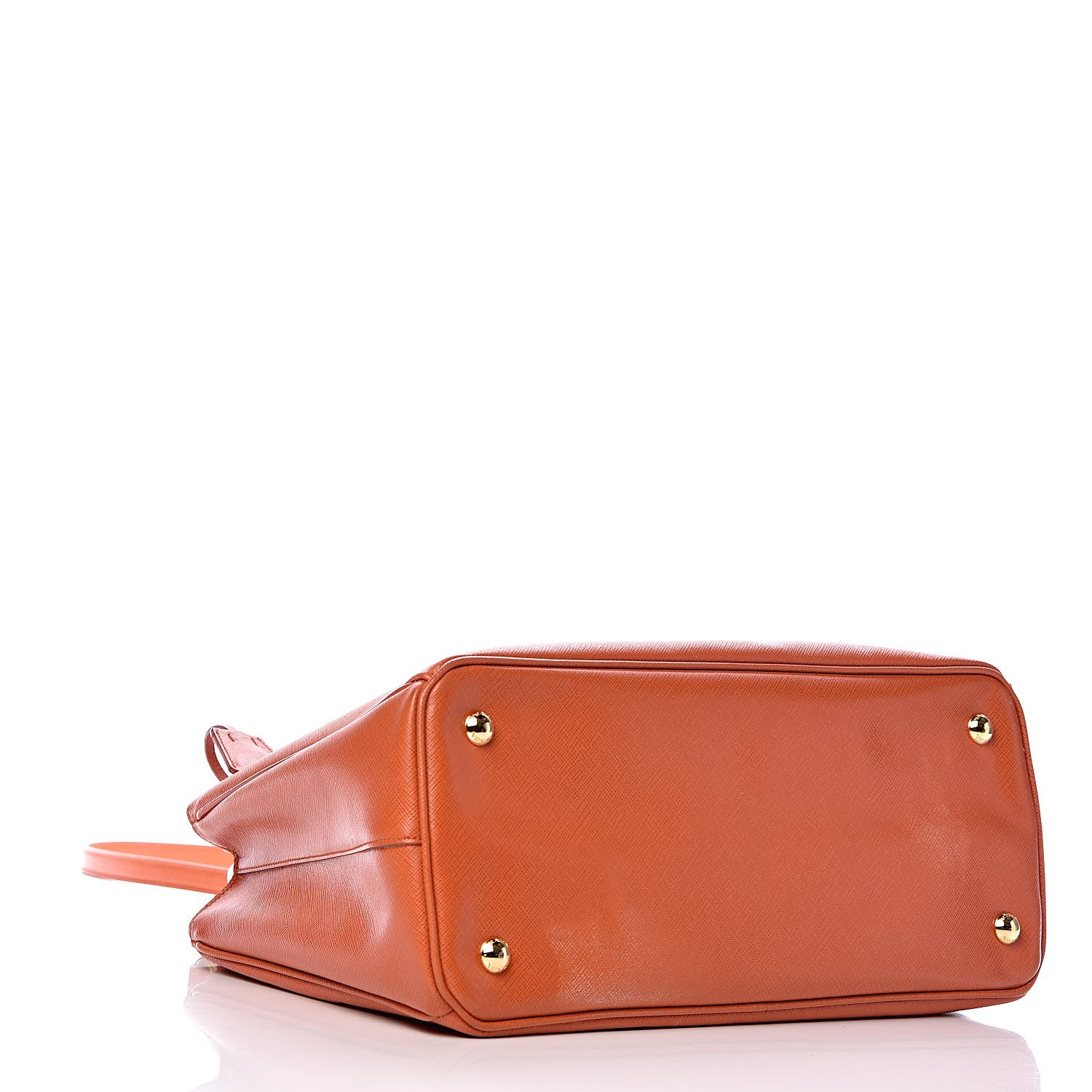 Prada Saffiano Lux Small Tote Papaya 4 of 14