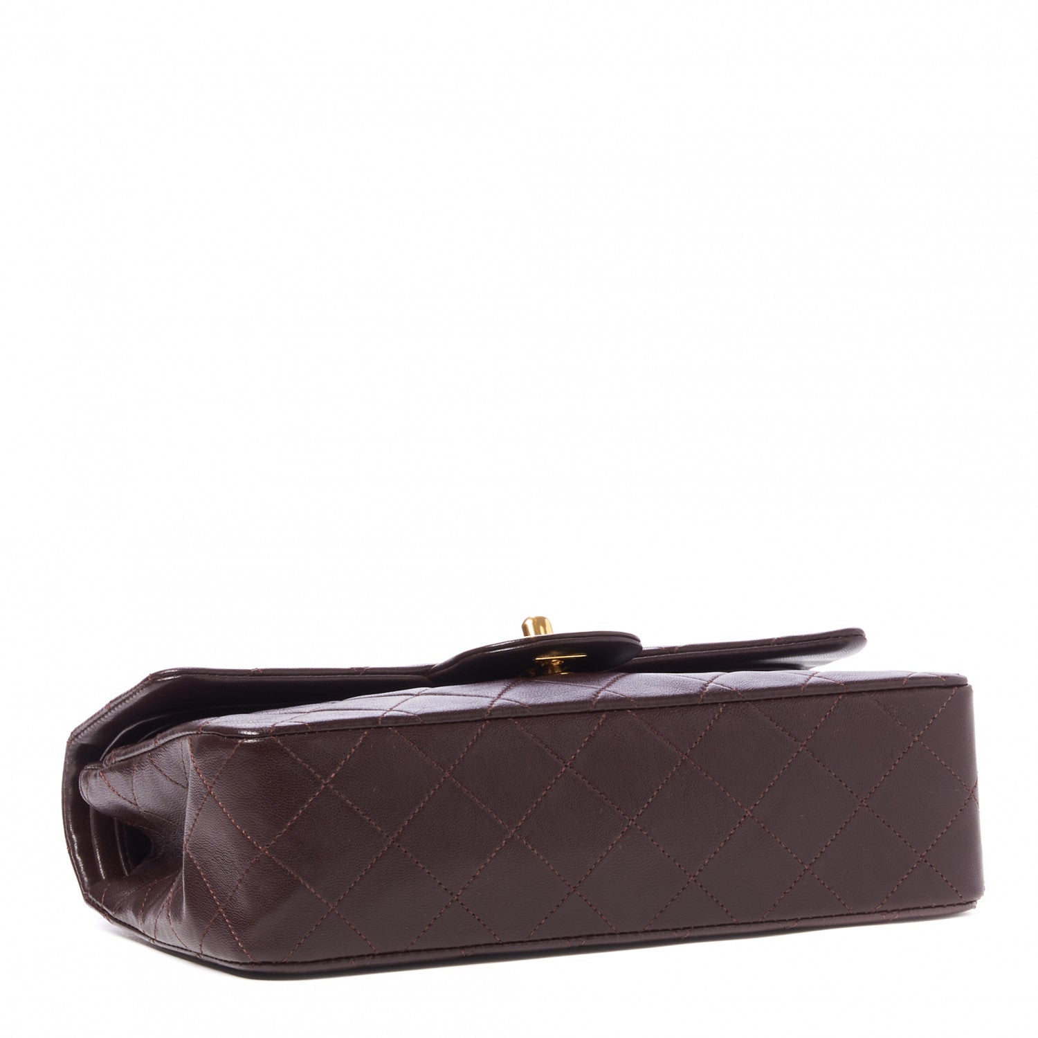Chanel Lambskin Quilted Small Double Flap Burgundy 3 of 9