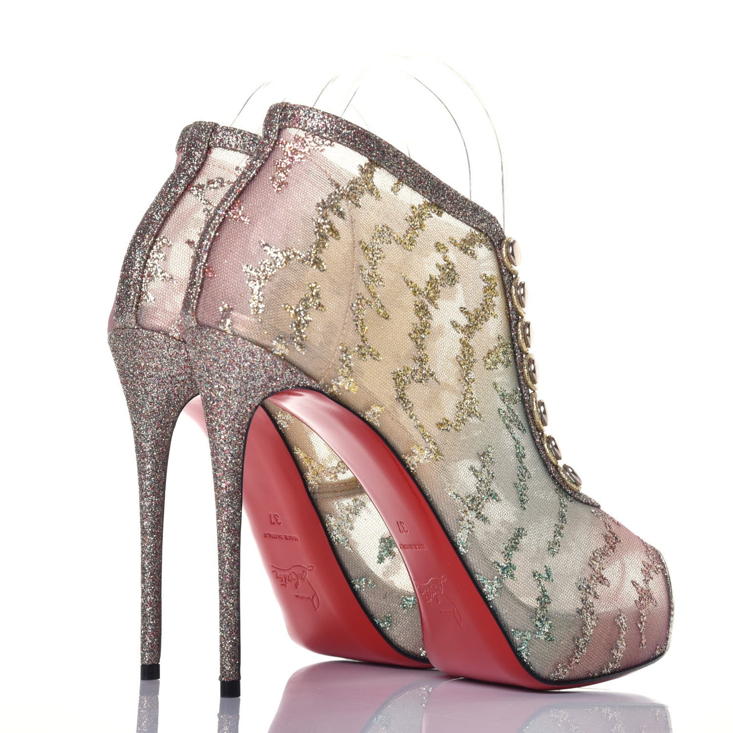 Rete Tulle Top Top 120 Ankle Boots 37 Multicolor