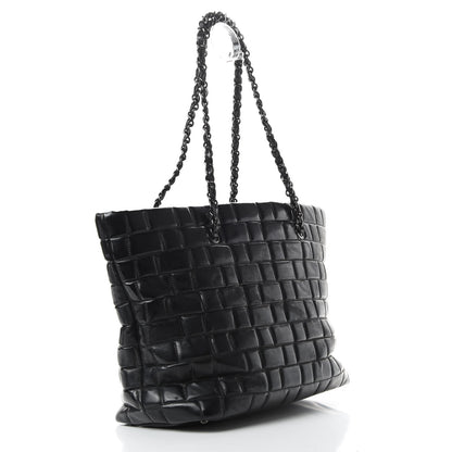 Chanel Vinyl Quilted Frozen Shopping Tote Black 3 of 16