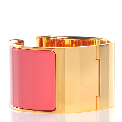 Hermes Enamel Extra Wide Clic Clac H Bracelet PM Rouge Corail 3 of 4
