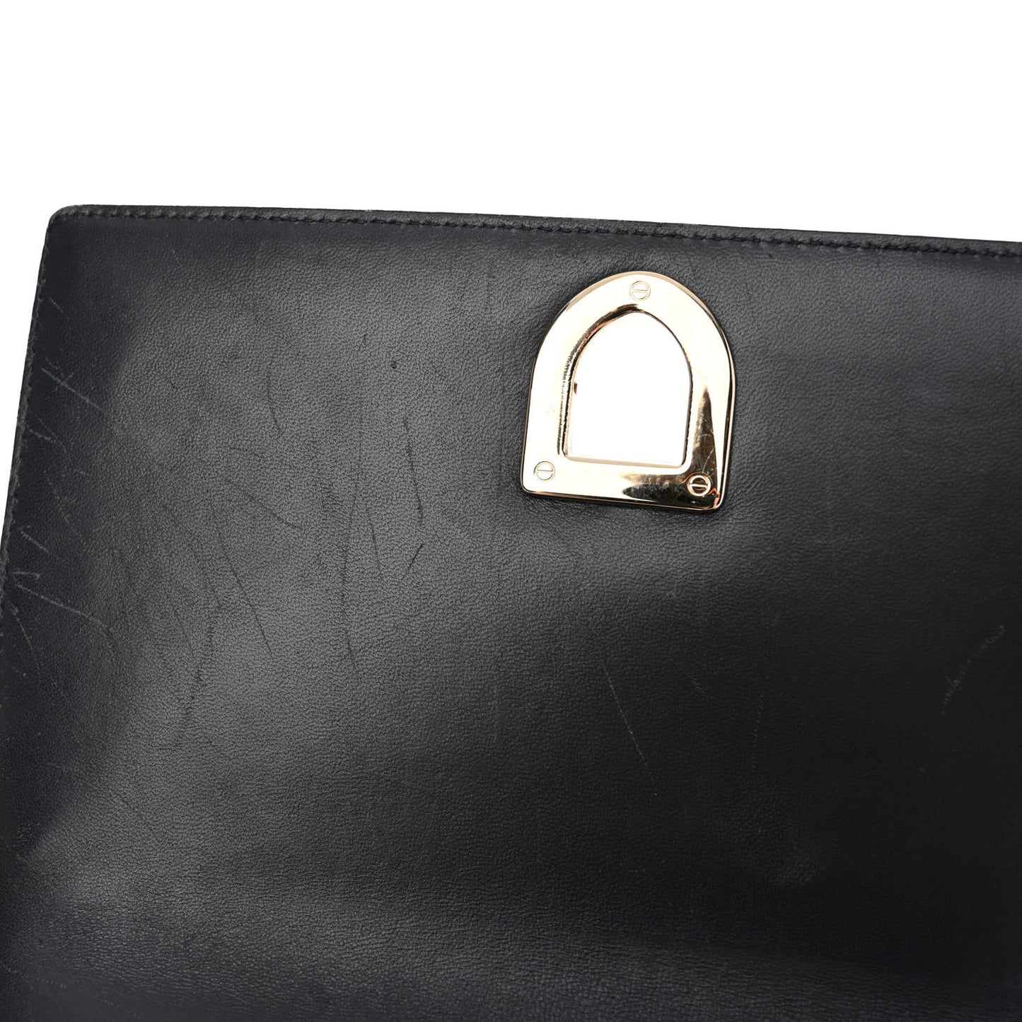 Metallic Patent Micro-Cannage Medium Diorama Flap Bag Gold