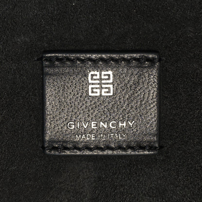 Givenchy Washed Denim Calfskin Crocodile Embossed Medium G-Lock Hobo Black 6 of 9