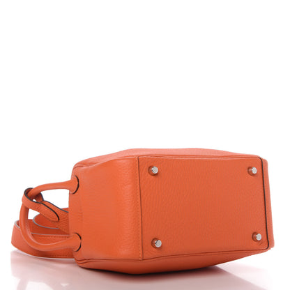 Hermes Taurillon Clemence Mini Lindy 20 Feu 4 of 9