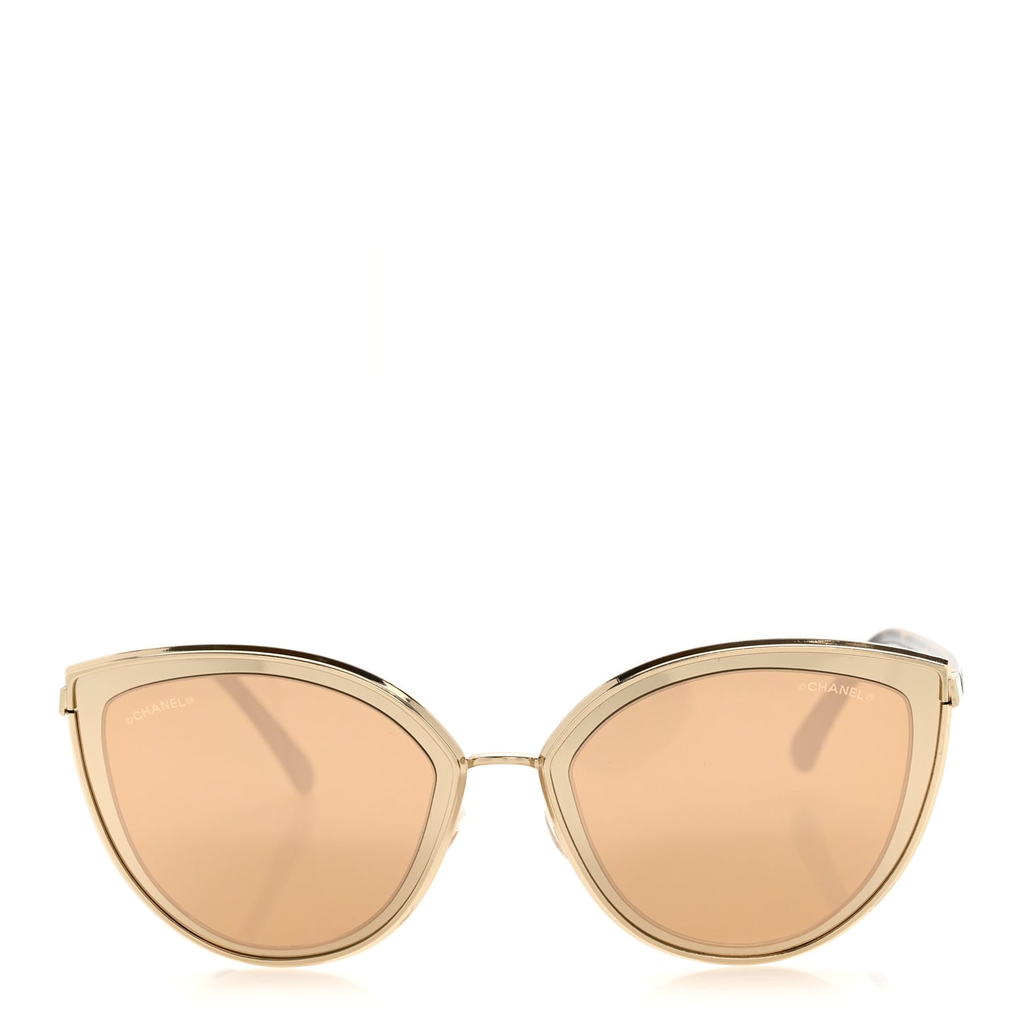 Metal Cat Eye Sunglasses 4222 Gold